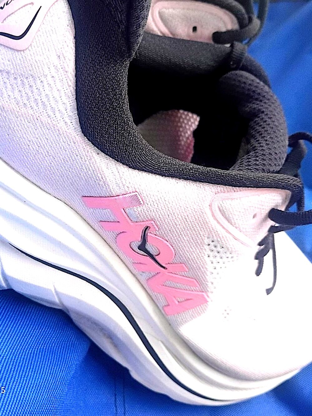 HOKA Clifton 10 White Pink Men's Running Shoes