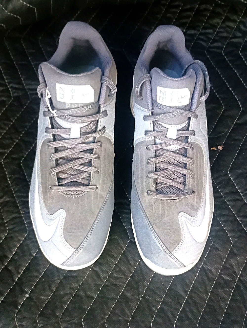 Nike Gray and White BSBL Lace-Up Sneakers