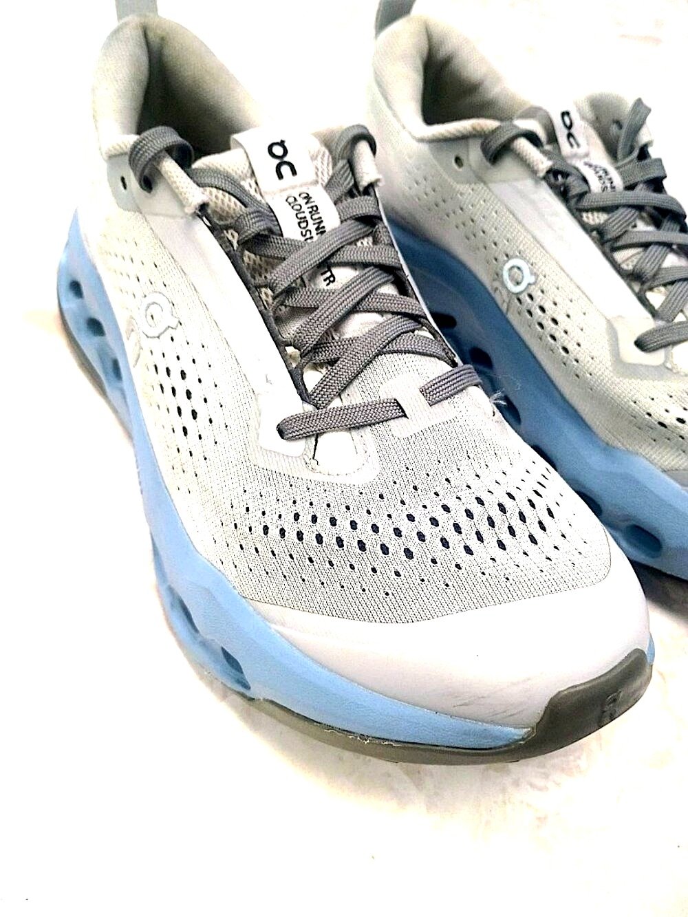 On Cloudsurfer Running Shoes White/Blue Women's
