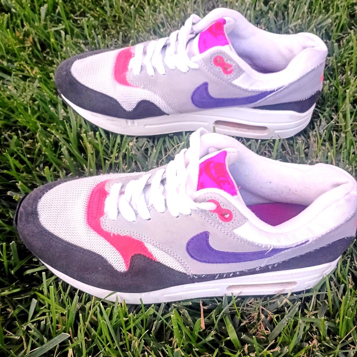 Nike Air Max 1 "Pink Flash / Court Purple" – Grey/Purple – Women's Size 8 - Image 4
