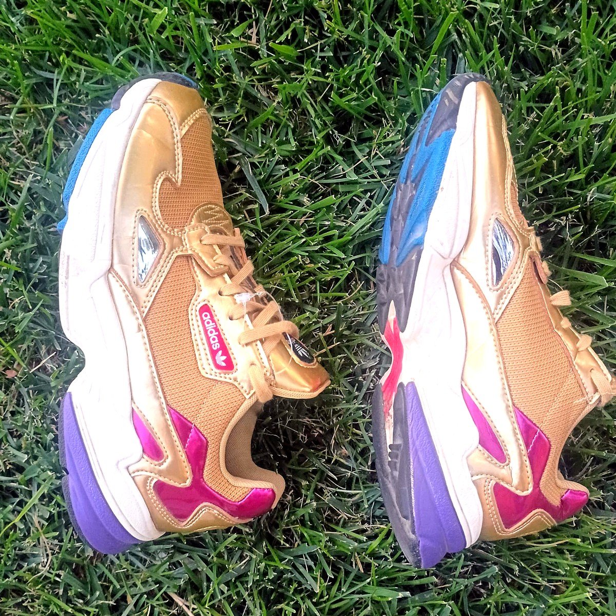 Adidas Falcon "Metallic Gold" – Chunky Dad Sneaker – Women's Size 7 - Image 8