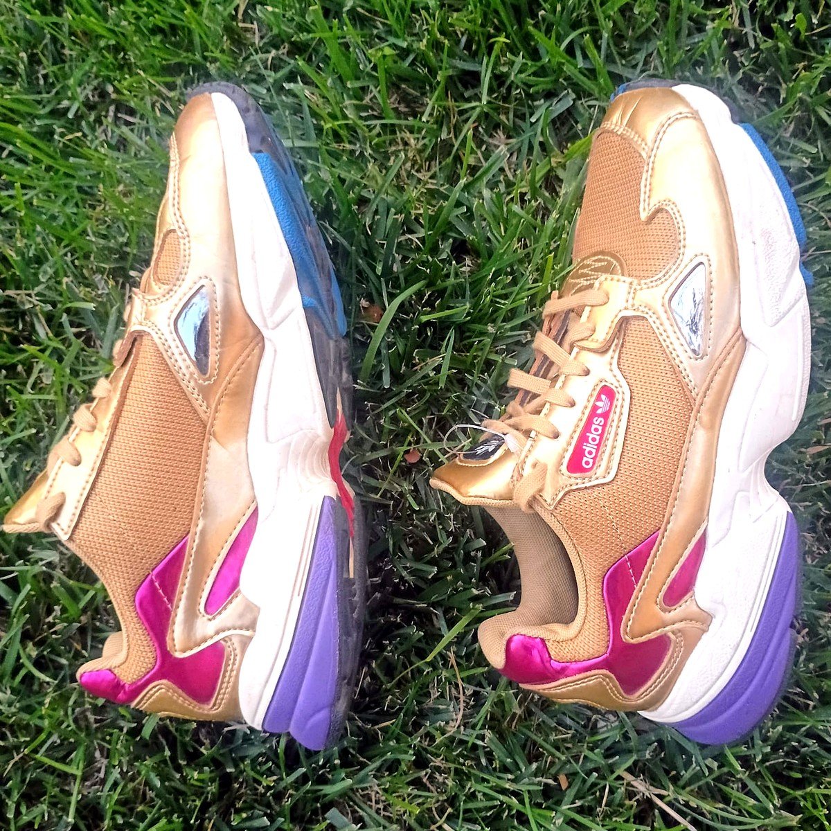 Adidas Falcon "Metallic Gold" – Chunky Dad Sneaker – Women's Size 7 - Image 7