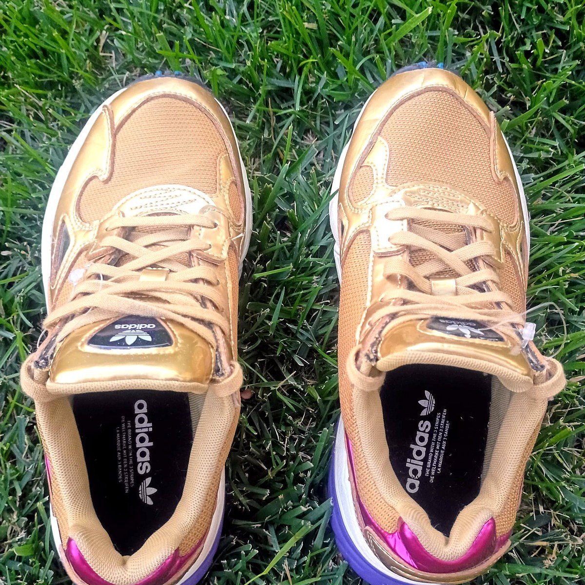 Adidas Falcon "Metallic Gold" – Chunky Dad Sneaker – Women's Size 7 - Image 6