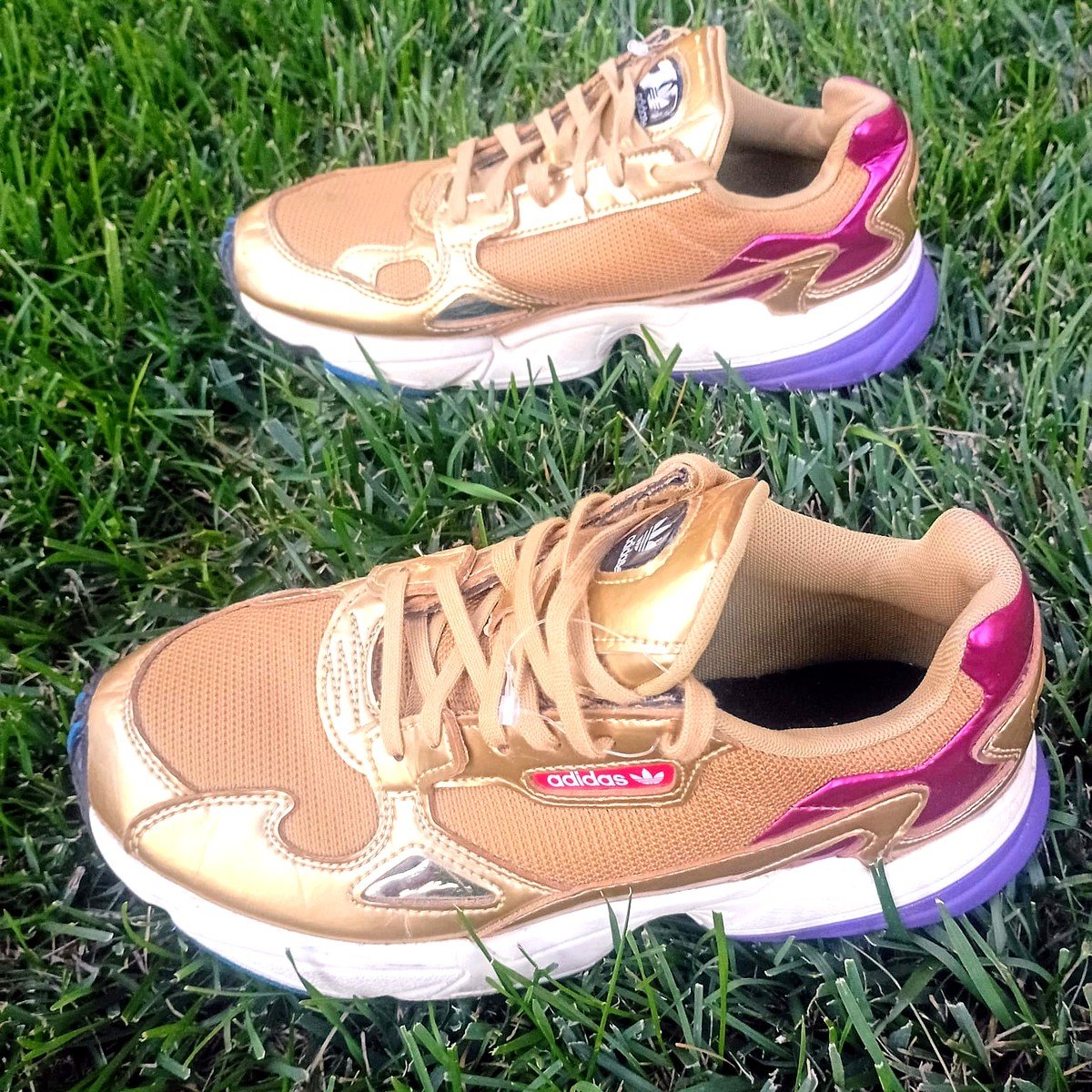 Adidas Falcon "Metallic Gold" – Chunky Dad Sneaker – Women's Size 7 - Image 4