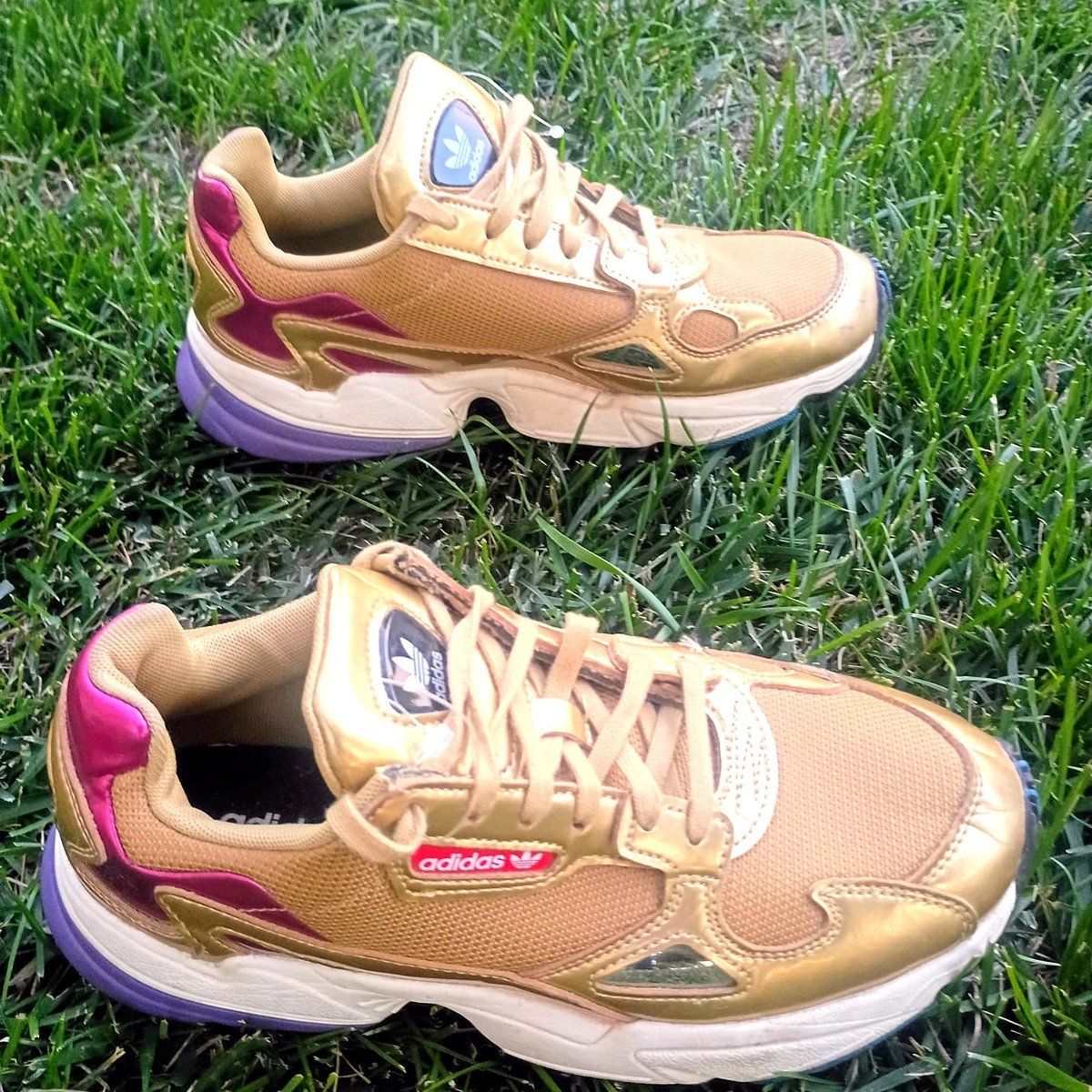 Adidas Falcon "Metallic Gold" – Chunky Dad Sneaker – Women's Size 7 - Image 3