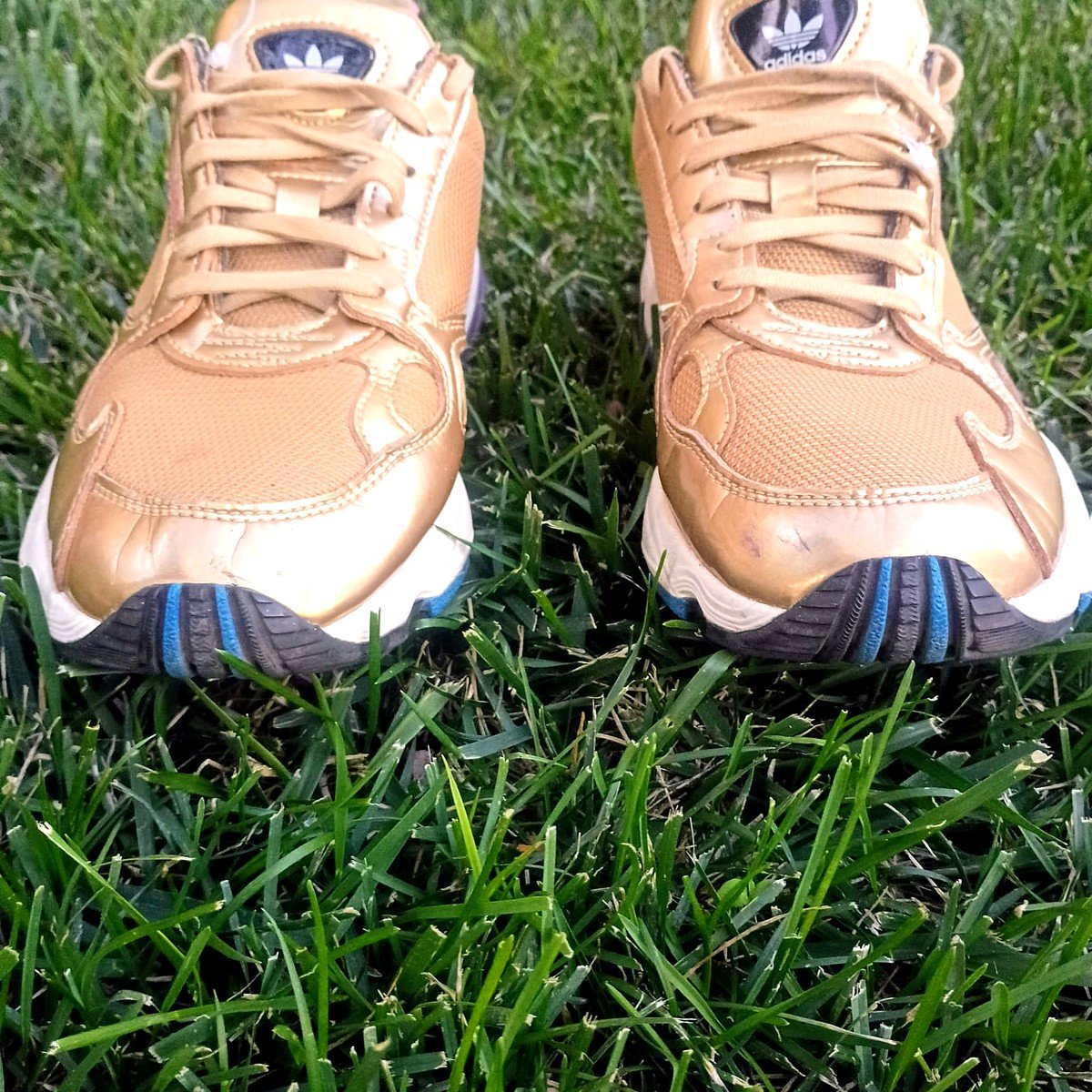 Adidas Falcon "Metallic Gold" – Chunky Dad Sneaker – Women's Size 7 - Image 2