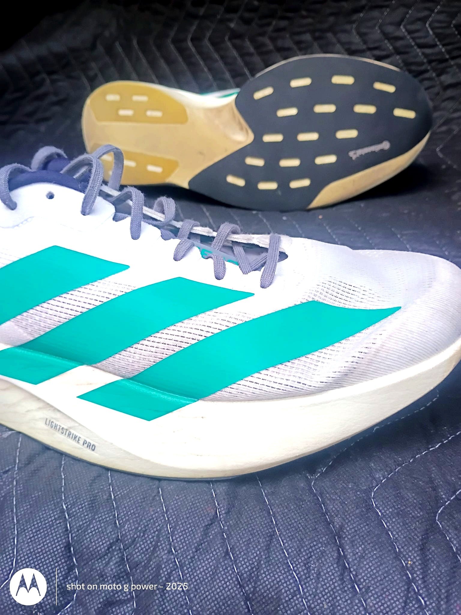 Adidas Adizero SL2 Lightstrike Pro White Teal Men's Running Shoes - Image 8