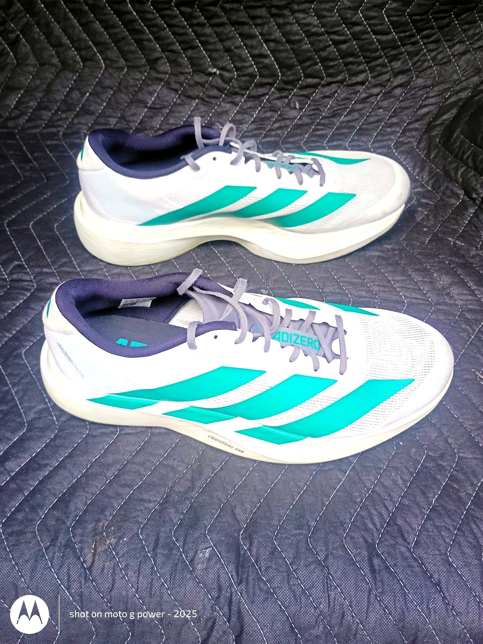 Adidas Adizero SL2 Lightstrike Pro White Teal Men's Running Shoes - Image 4