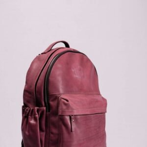 Red Leather Backpack